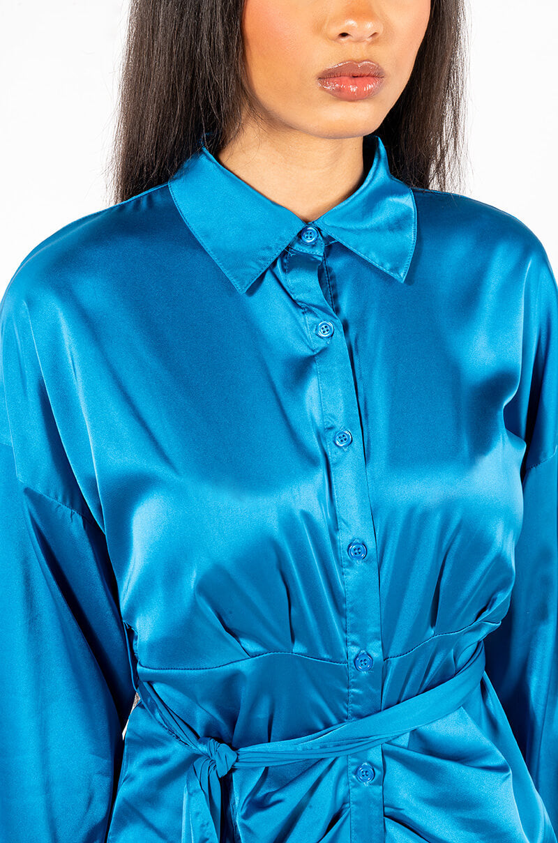 BABY COME BACK MAXI BUTTON UP MINI DRESS