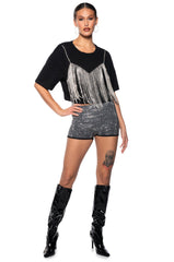 CHROME DANCER RHINESTONE TSHIRT