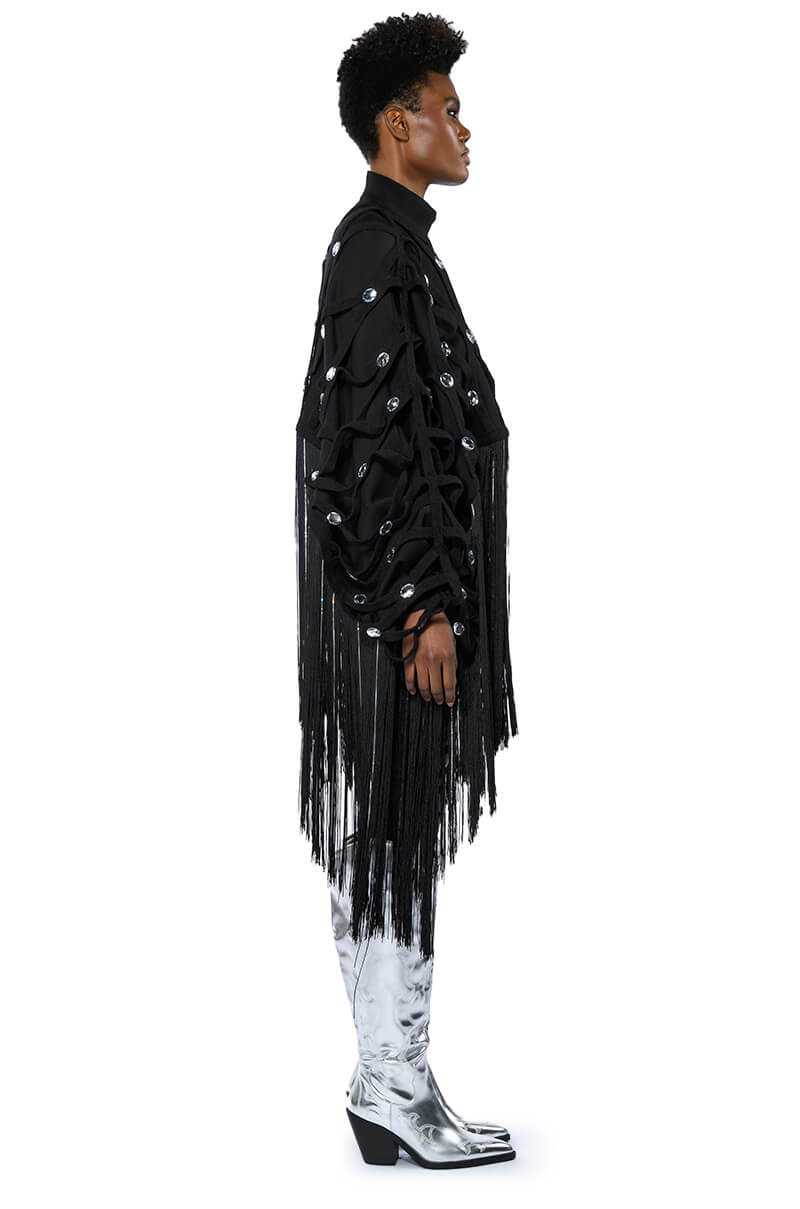 CITY LIVIN FRINGE SWEATSHIRT