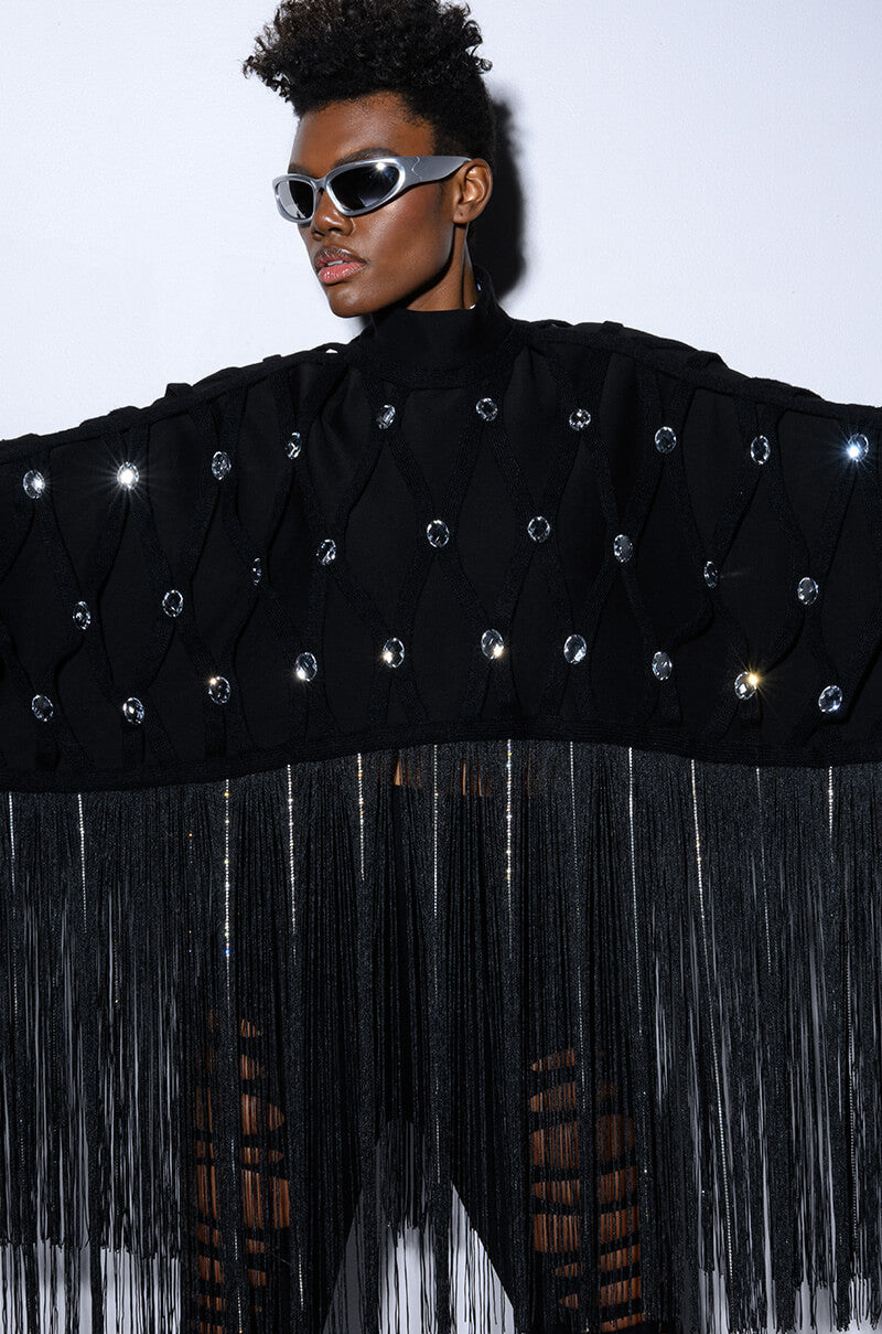CITY LIVIN FRINGE SWEATSHIRT