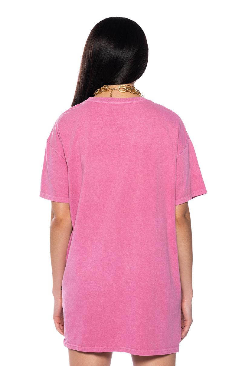 DEF LEPPARD MINERAL WASHED DRESS