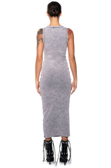 DON'T TEXT RIBBED KNIT MIDI DRESS