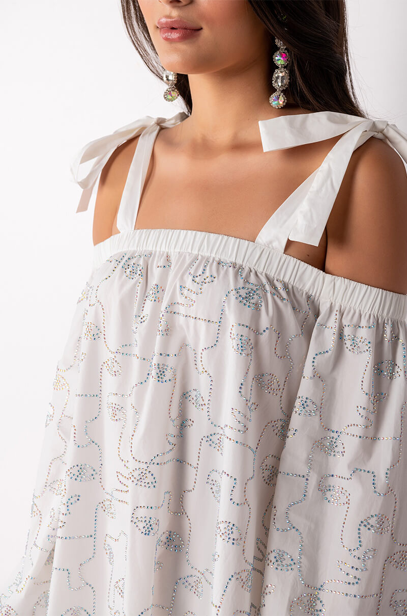 FACE IT OFF THE SHOULDER DRESS