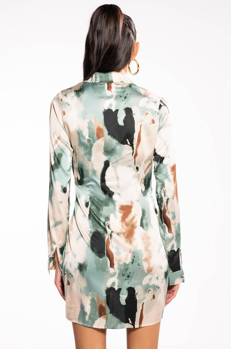 FALL FOR ME MINI WRAP DRESS