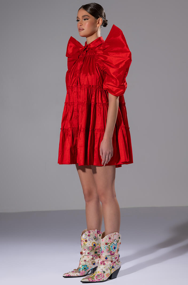 FALL IN LOVE COLLARED MINI DRESS