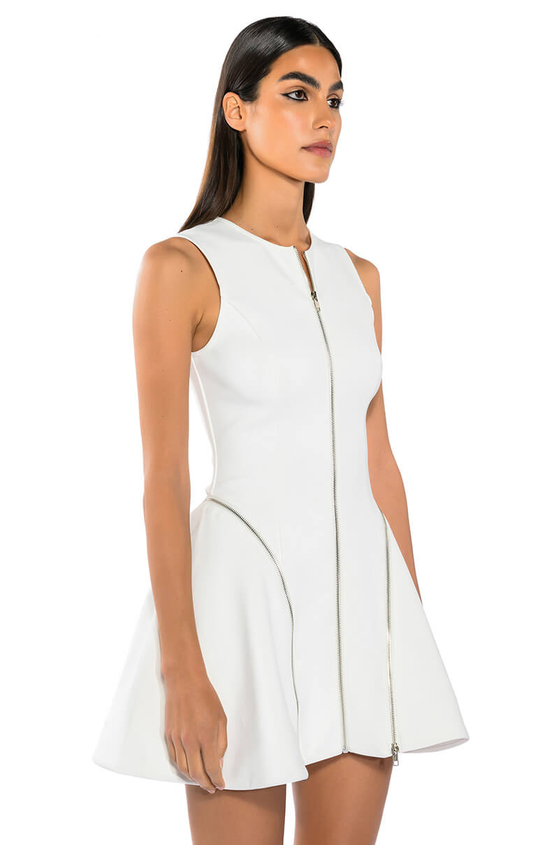 FEELING LIKE A TEN ZIPPER MINI DRESS