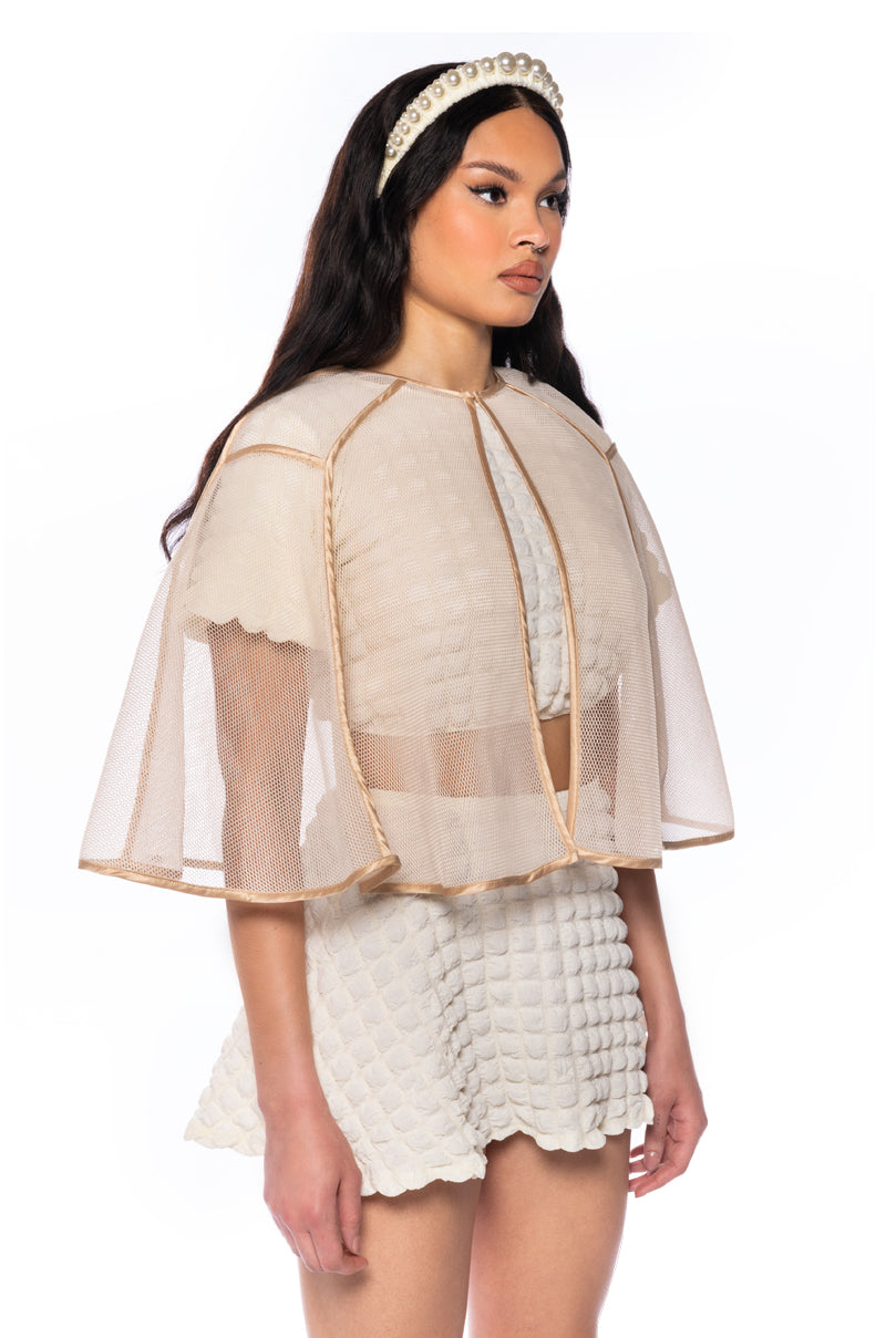 FIT FOR A QUEEN MESH CAPE