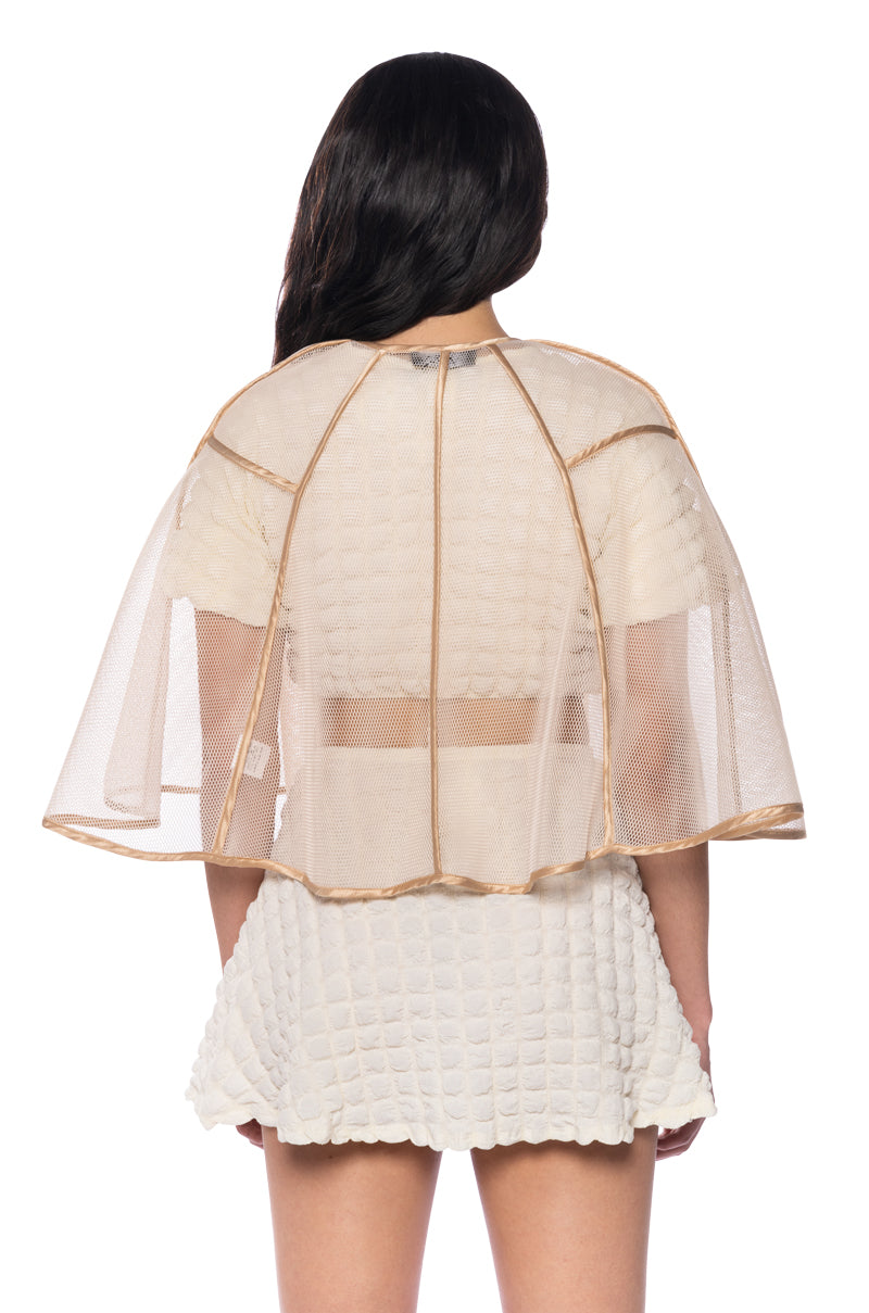 FIT FOR A QUEEN MESH CAPE