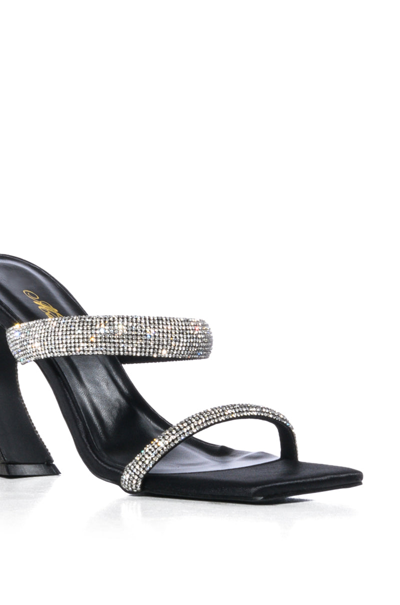 IN MY MIND RHINESTONE SANDAL IN BLACK