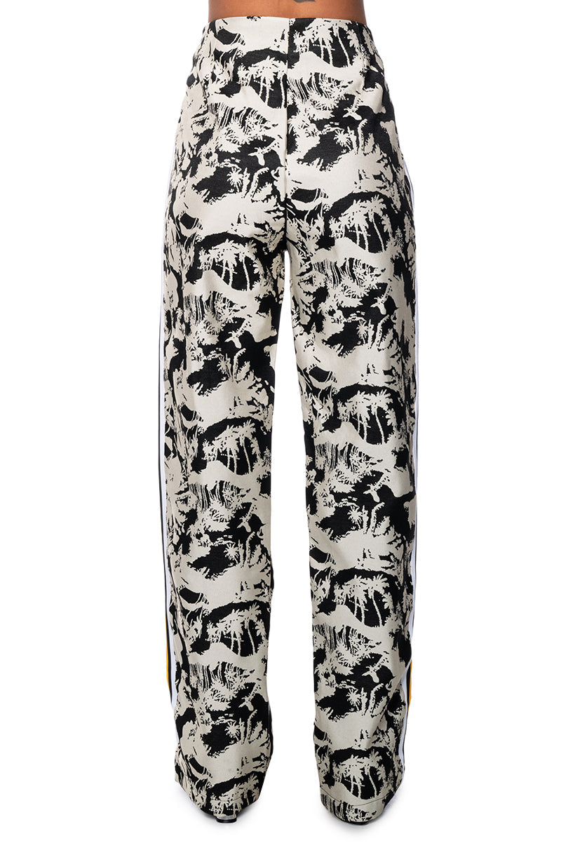 INDIFFERENT RIB TRIM TROUSER PANT