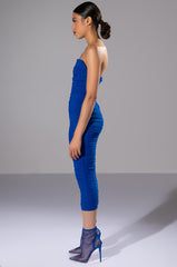 LATE NIGHTS MINI CORSET MIDI DRESS