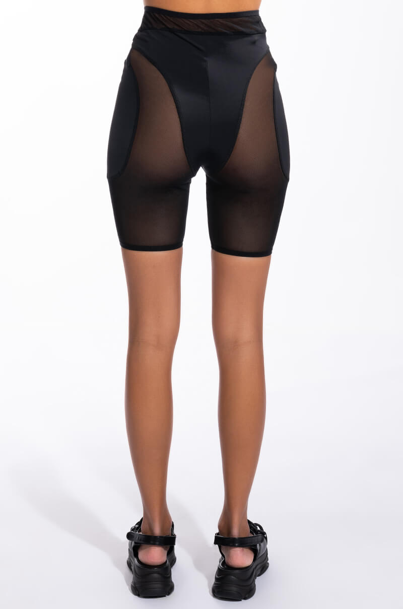 LET YOU WONDER MESH BIKER SHORT