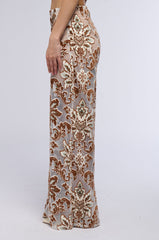 LOTUS MESH FLARE PANTS