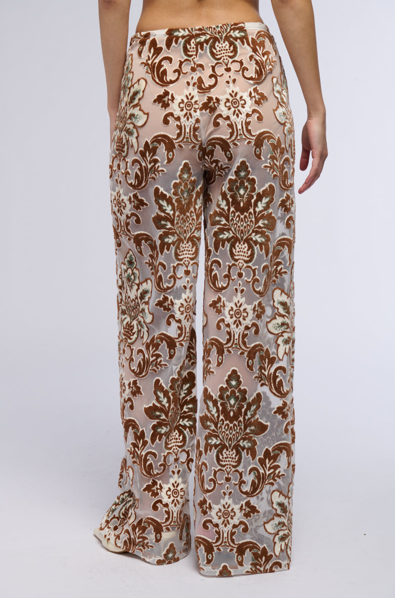 LOTUS MESH FLARE PANTS
