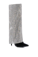 METIZER DIAMOND OVERLAY BOOT IN BLACK PATENT