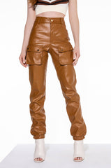 MILA FAUX LEATHER JOGGER
