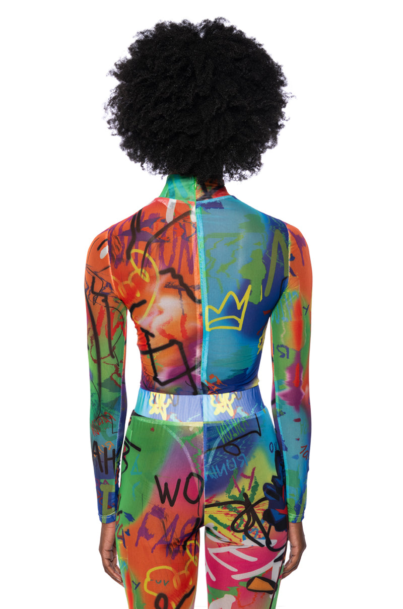 MIND GAMES LONG SLEEVE MESH BODYSUIT