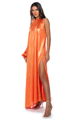 MISS THING TIE SHOULDER MAXI DRESS
