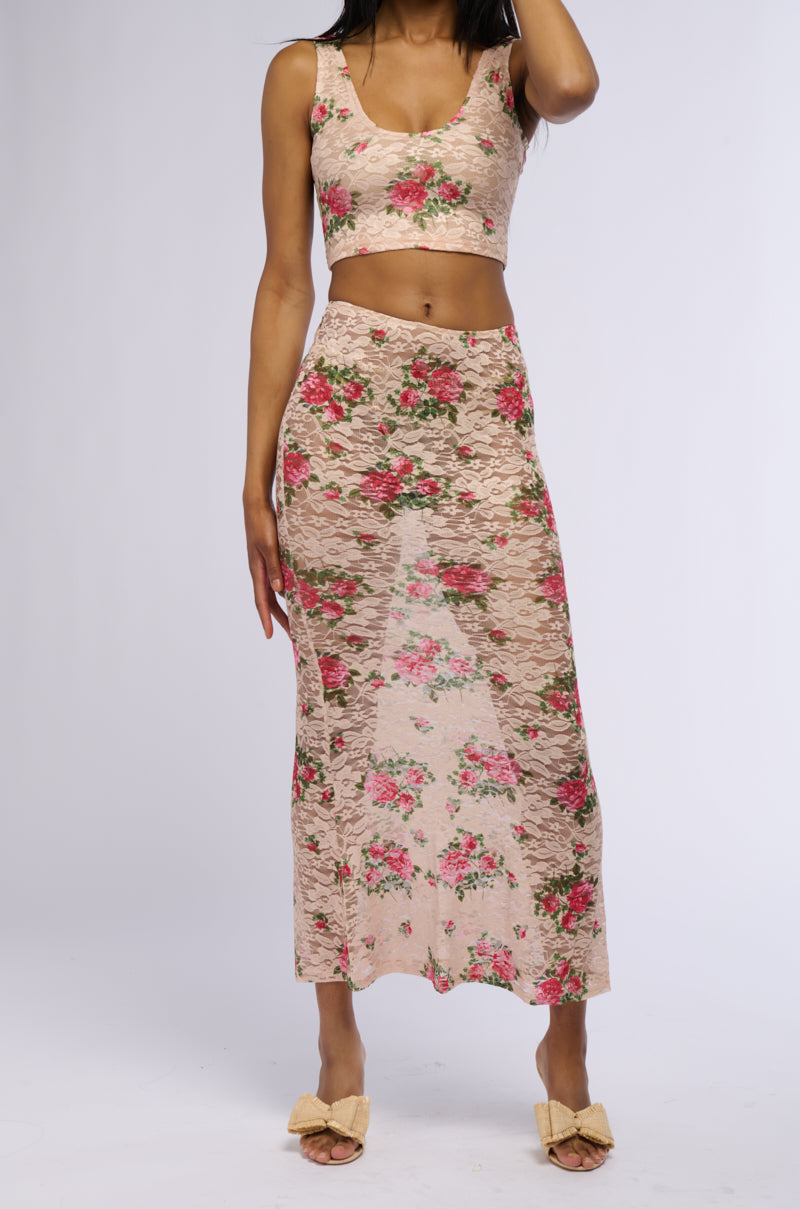 NINA FLORAL MAXI SKIRT