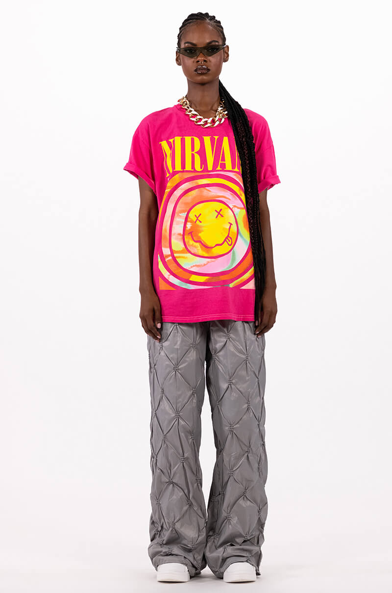 NIRVANA OFFICIAL LOGO OVERSIZED BAND TEE