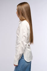 OLIVA CINCHED WAIST POPLIN BUTTON DOWN