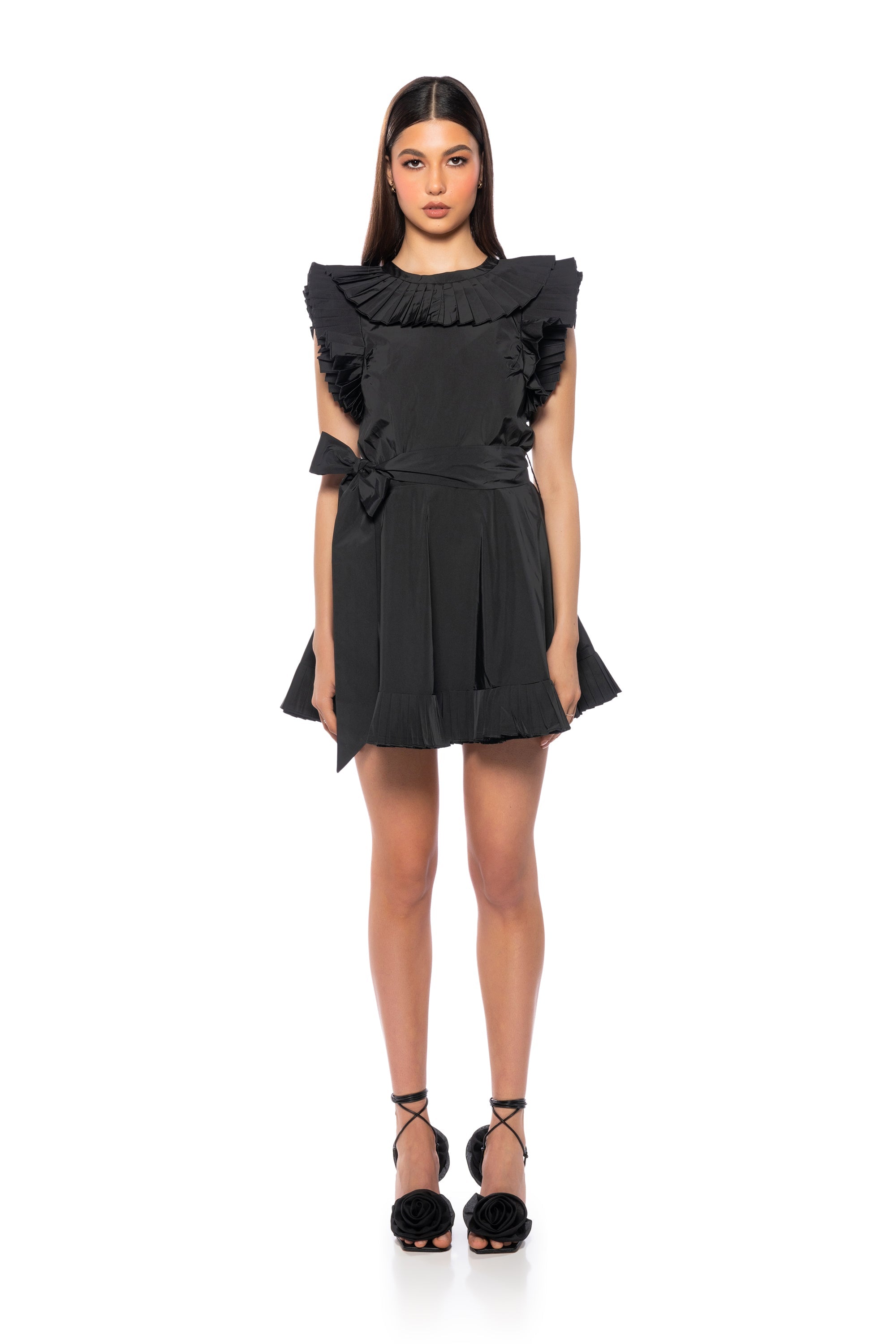 ON A SUNDAY RUFFLED MINI DRESS
