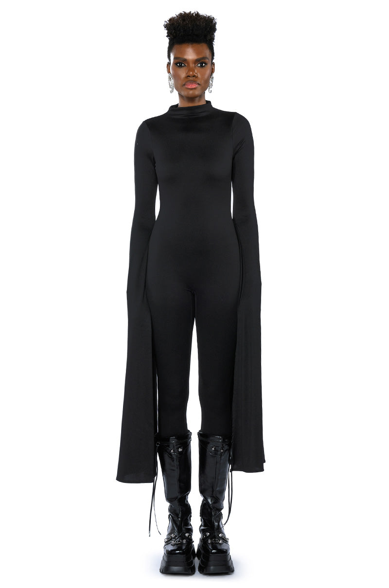ON TOP DRAMATIC SLEEVE CATSUIT
