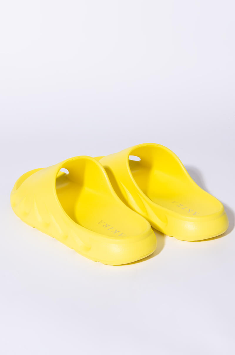 ONLY IN MY DREAMS FLAT SANDAL IN YELLOW