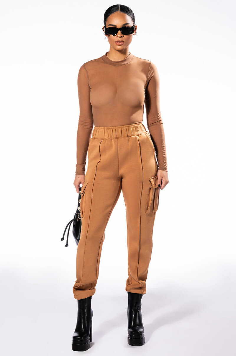 PAXTON SEXY MESH LONG SLEEVE BODYSUIT