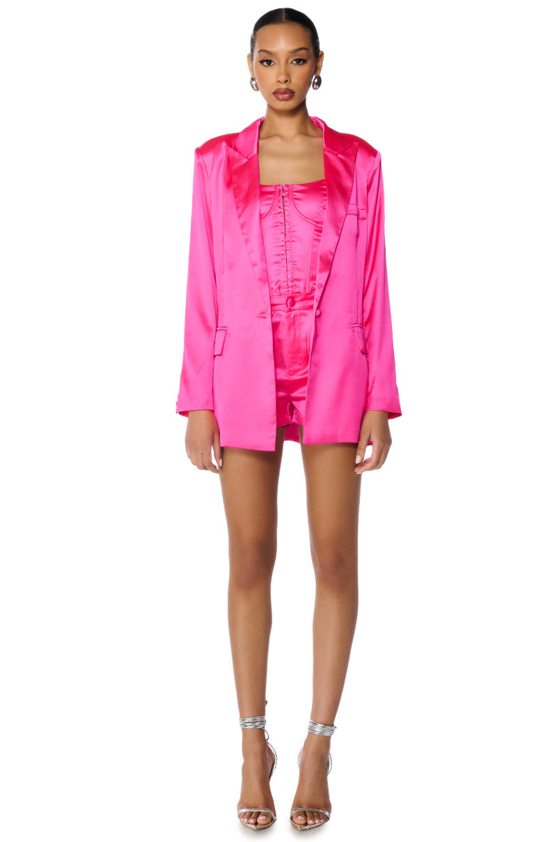REESE SATIN SHORTS IN PINK