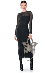 RENEE MESH KNIT MIDI DRESS