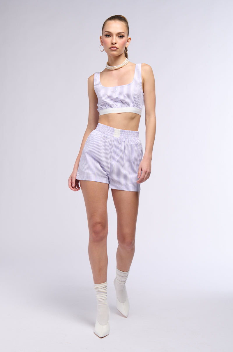 ROWAN POPLIN STRIPE SHORT